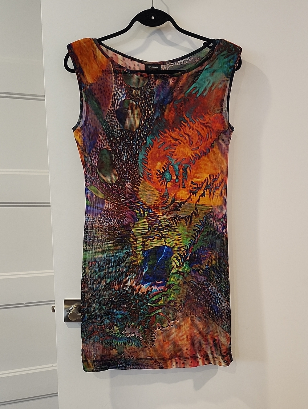 P2P 20" Multicolored Sheer Dress Made In Italy